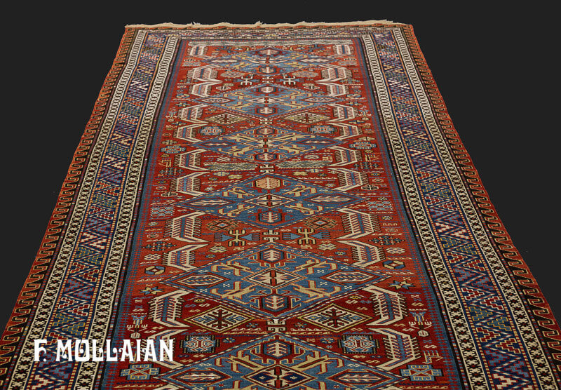 Kilim Sumak Antico Caucasico a fondo Rosso n°:83489748